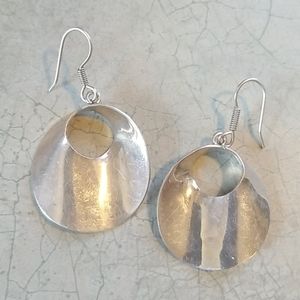 VTG.STERLING EARRINGS.EUC. INTERESTING DESIGN !